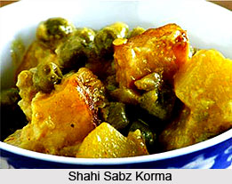 Shahi Sabz Korma, Indian Vegetable Dish