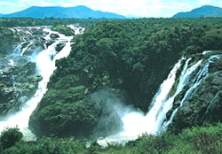 Shivanasamudra falls - The meeting of the Shimsha River with Cauvery 
