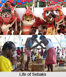 Social Life of Sebakas, Sebakas, Jagannath Temple of Puri