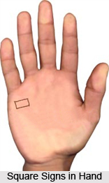 Square Signs in Hand, Palmistry