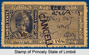 Stamp of Princely State of Limbdi