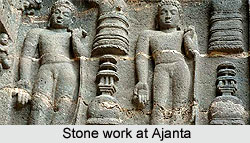 Stone work at Ajanta