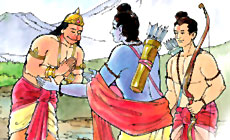 Sugriva met Shri Rama 
