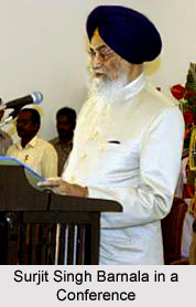 Surjit Singh Barnala in a conference