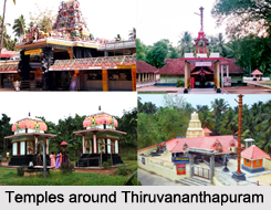 Temples around Thiruvananthapuram, Kerala, South India