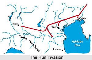 The Hun invasion and its effects