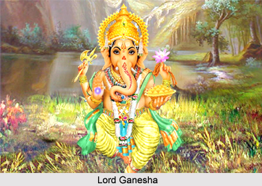 Worship of Lord Ganesha by Gods