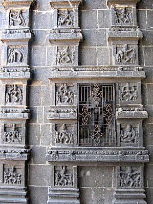 Karanas or postures of the body in dance, carved in Chidambaram Temple in South India, which are described in the Natya Shastra