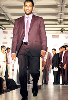 MS Dhoni walking on the ramp - Impact of Cricket on Indian Society