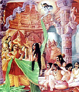 Mahabharata by Veda Vyasa sketch the persuasion of Draupadi on the husbands to overthrow the Kauravas