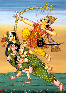 Rati, Indian Goddess and Kama, the god of love