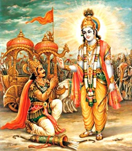Krishna preaching Arjuna - Karma Yoga, The Path of Action