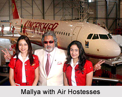 Vijay Mallya started a new domestic airline service called Kingfisher Airlines
