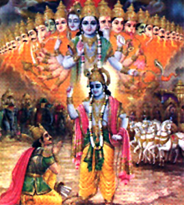 Krishna Addressing Geeta to Arjuna with explaining philosophy of discrimination