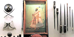 Sri Chhatrapati Shivaji Maharaj  Museum  - Shield, Sword, weapons.& Painting of Ch.Shivaji Maharaj