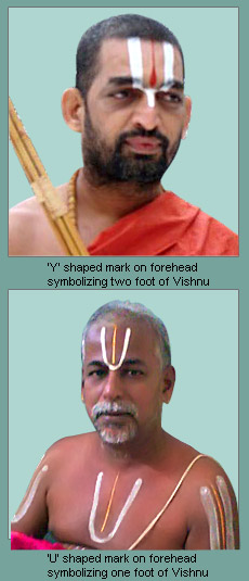  Pundra or applying on the forehead the mark in the shape of Vishnu`s feet - Sacraments in Vaishnavism